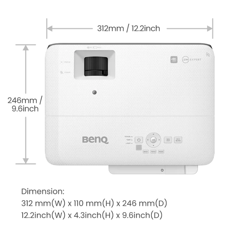 BenQ TK700ST 4K HDR Short Throw Projector for Golf Simulators