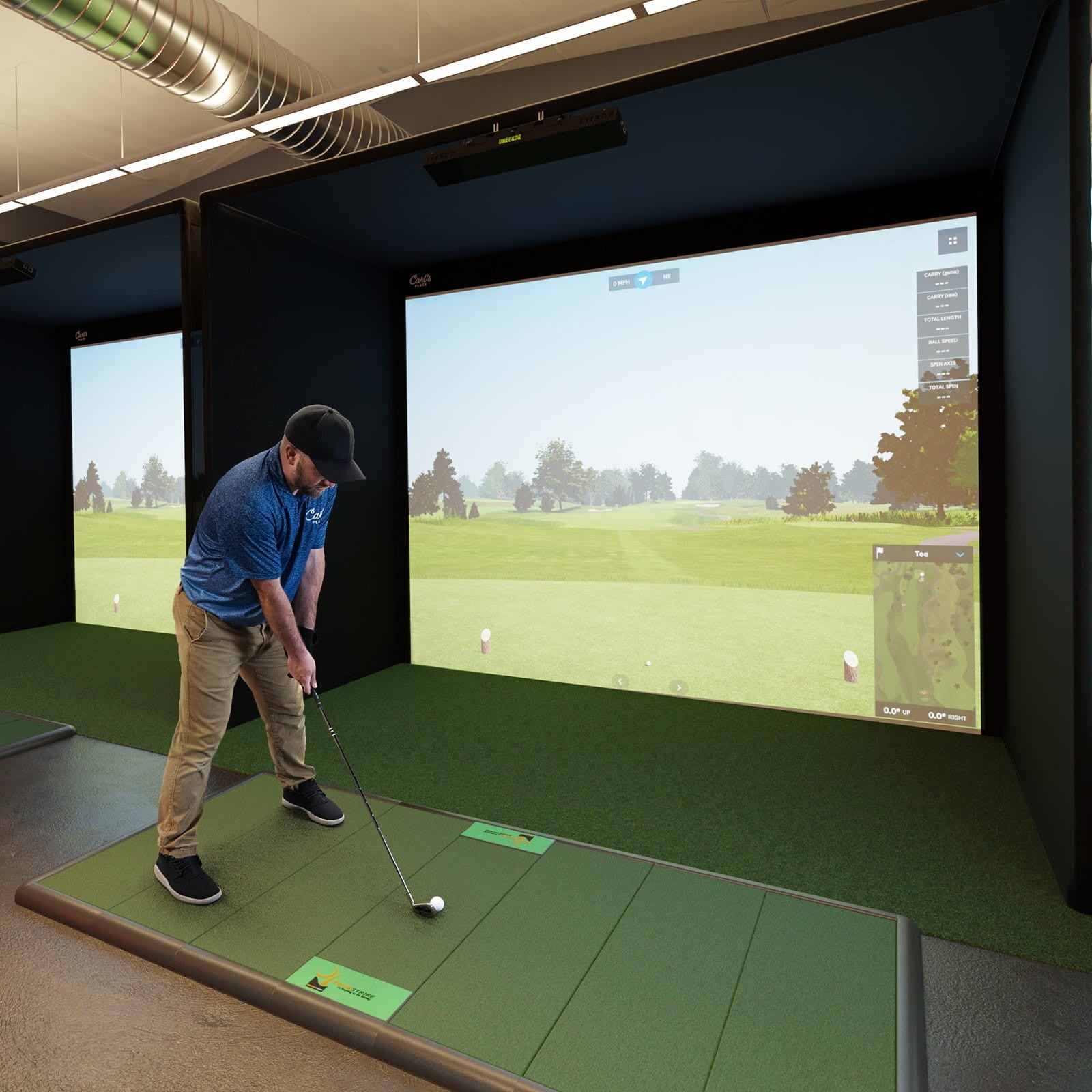 Carl's Place Pro Golf Simulator Enclosure Kit with Impact Screen - Golfieshop