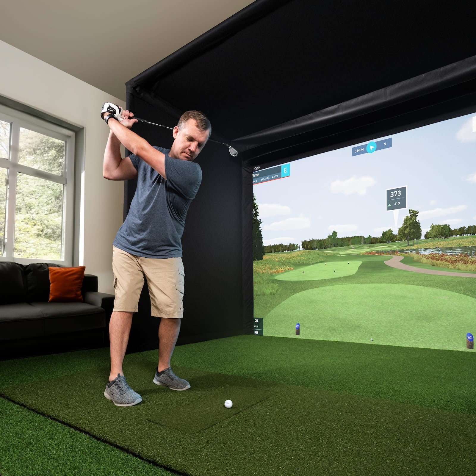 Carl's Place Pro Golf Simulator Enclosure Kit with Impact Screen - Golfieshop