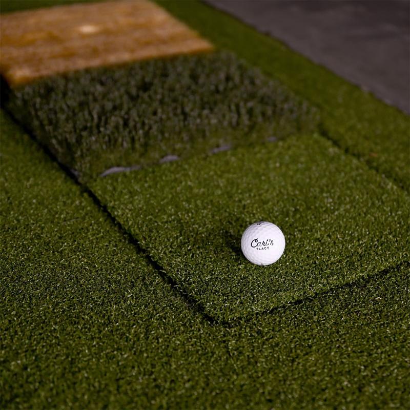 Golfie Carls Place HotShot Trouble Mat Converter top view golf-ball multiple turf types