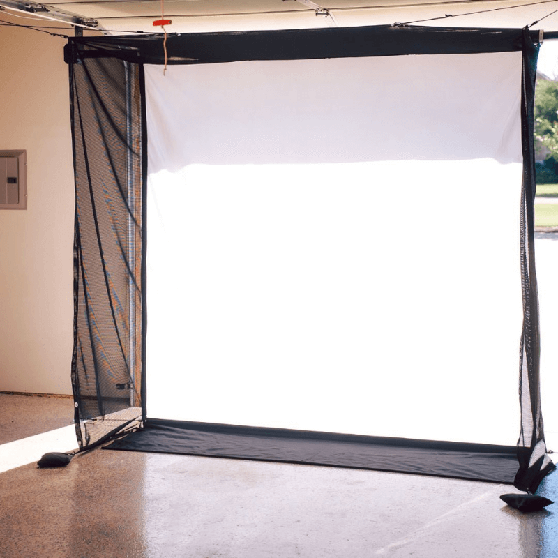 Golfie G-TRAK Retractable Impact Screen door open