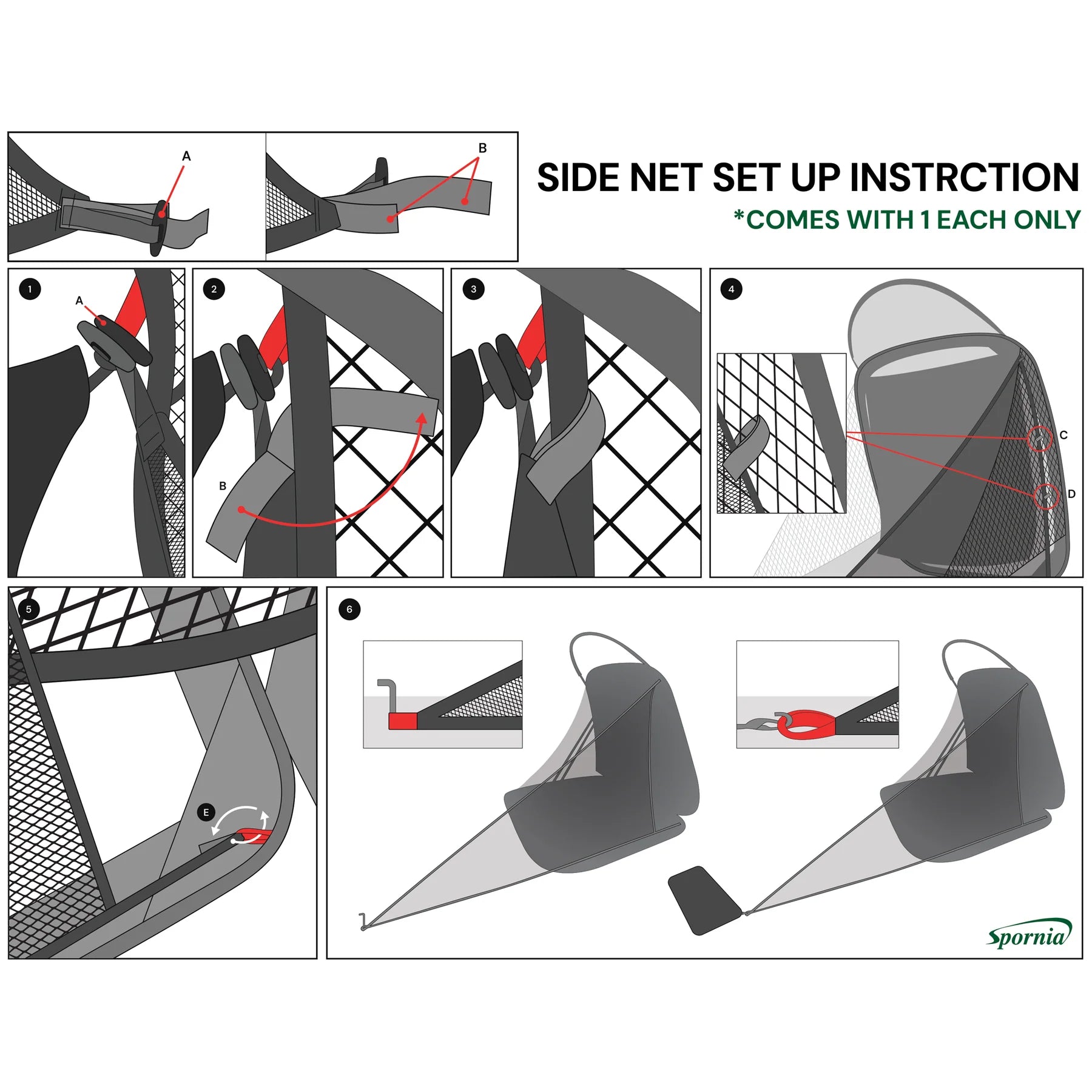 Spornia Side Net Extension - Golfieshop