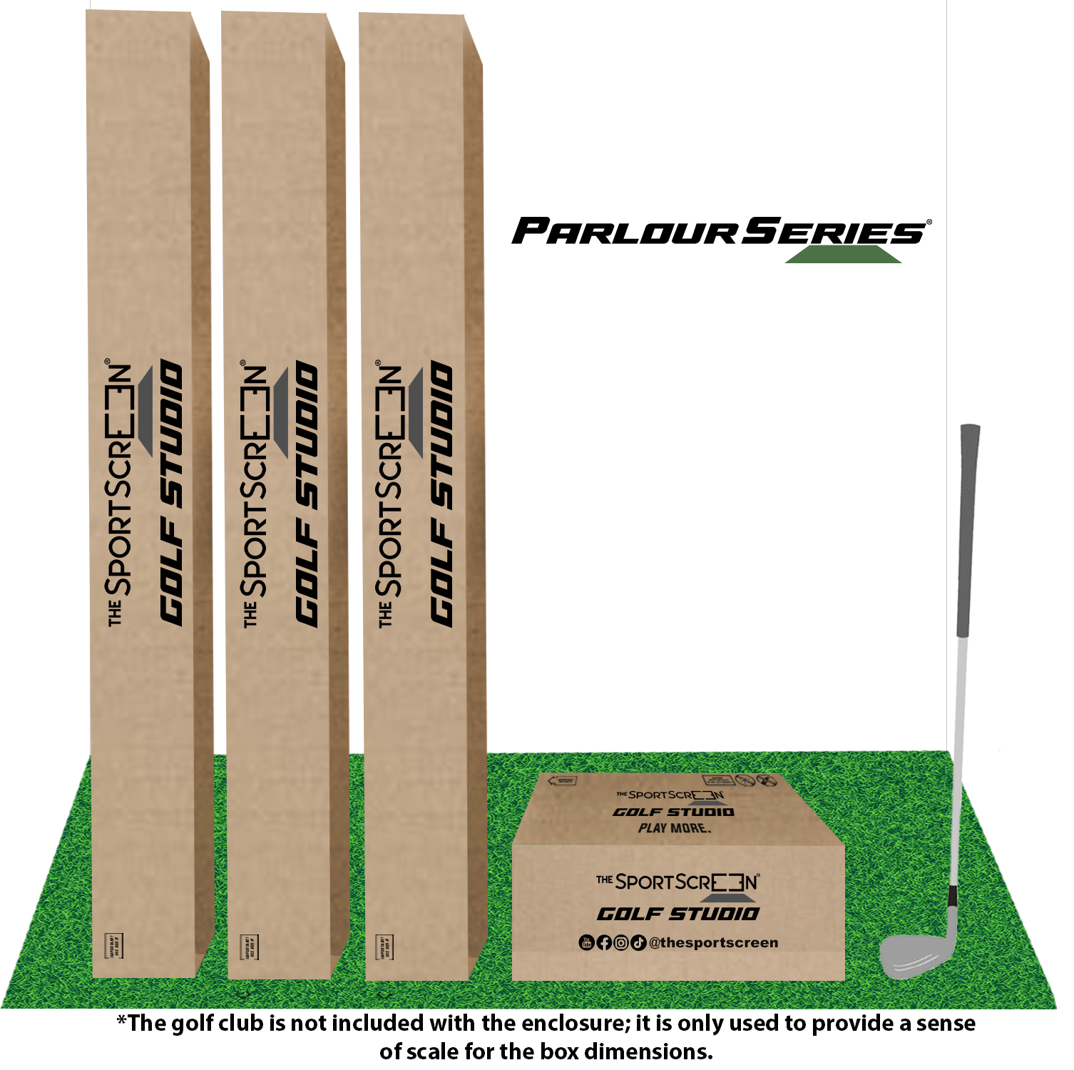 The SportScreen Parlour 13H Golf Simulator Enclosure (Value - 1 Ply)