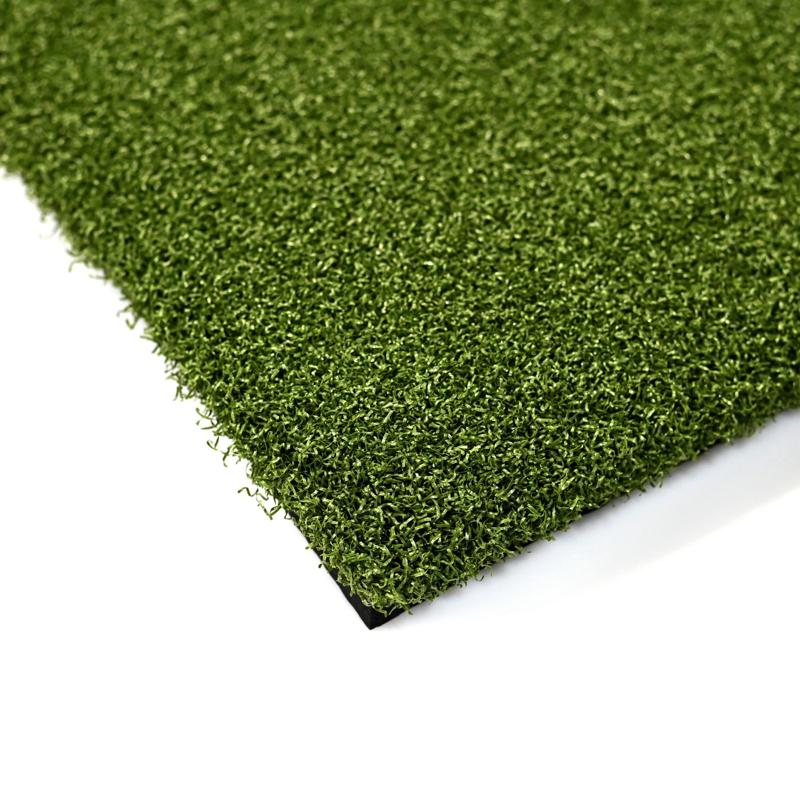 Golfie Carls Place Golf Mat Extension Strip corner view green turf black base