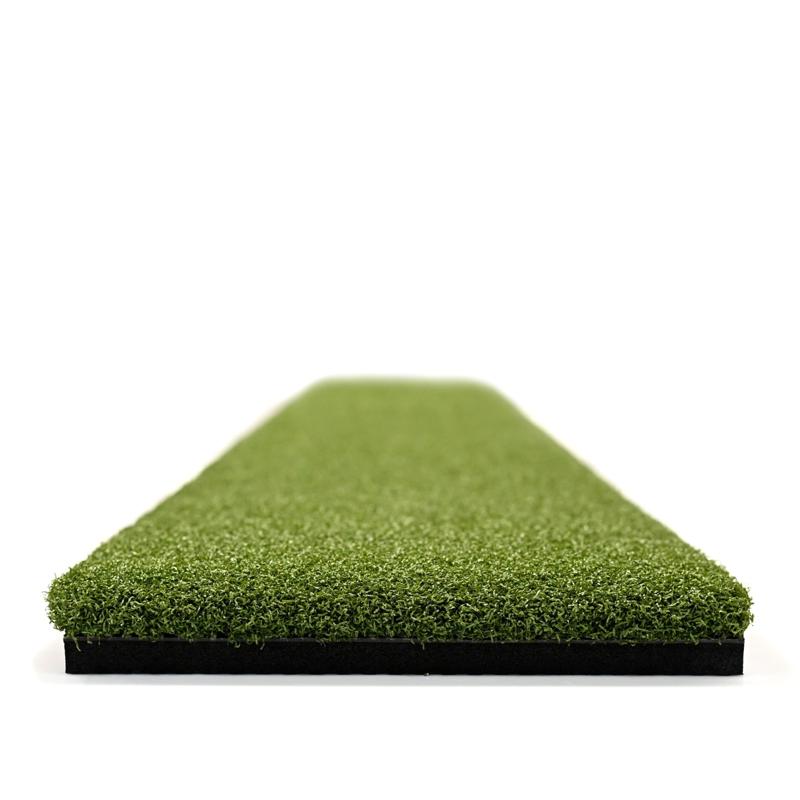 Golfie Carls Place Golf Mat Extension Strip low angle green turf black layer