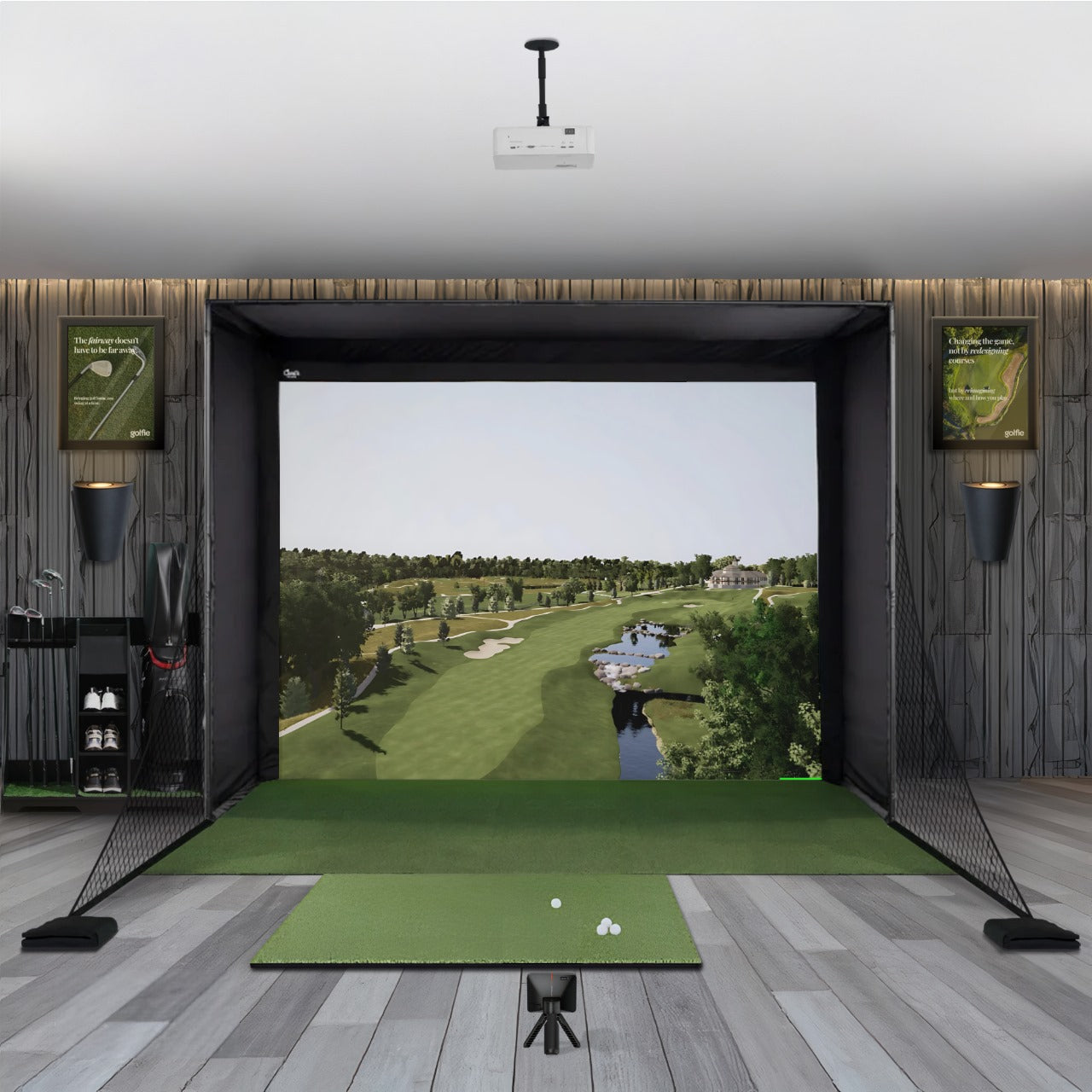 Golfie Garmin Approach R10 DIY Golf Simulator Package