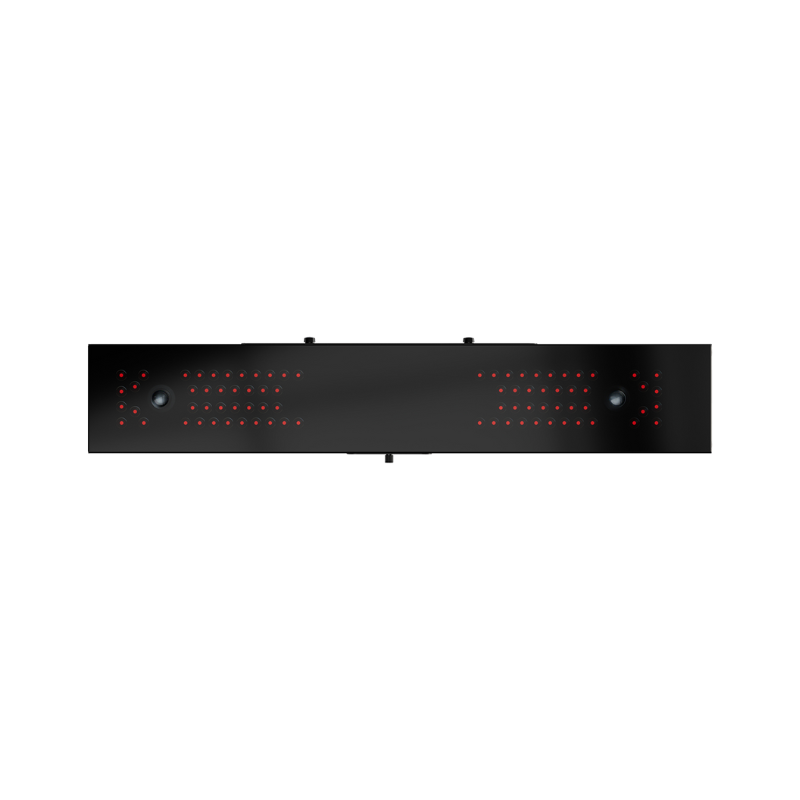 Golfie Uneekor EYE XR Launch Monitor straight bottom view dual lens red light array