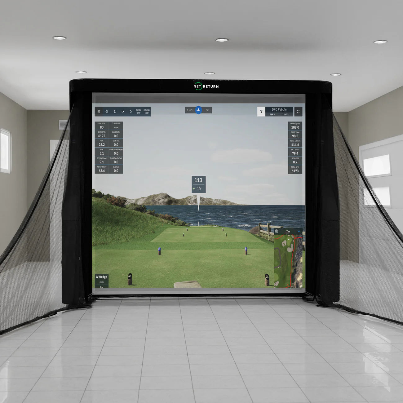 The Net Return Simulator 8' Hitting Bay - Golfieshop